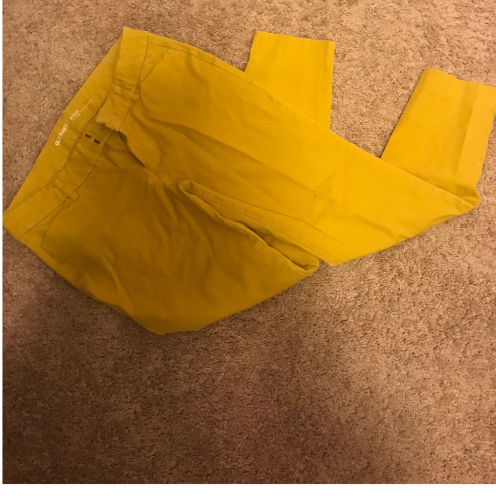 Mustard, pixie pants.